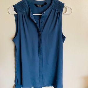 Steel blue Vera Wang button down top